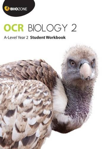 "Cover of OCR Biology 2 workbook featuring a vulture against a white background."