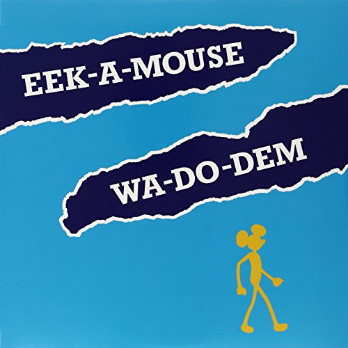 "Blue album cover with 'EEK-A-MOUSE WA-DO-DEM' text and a yellow cartoon figure."