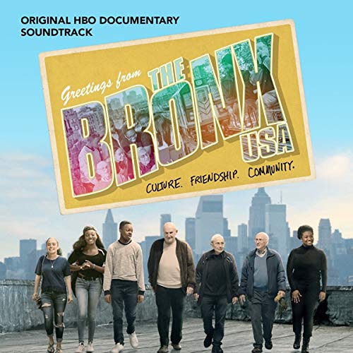 "CD cover with 'The Bronx USA' title and people walking in front of city skyline."