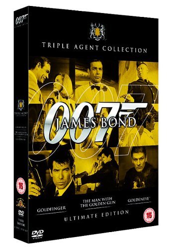 Black DVD case with James Bond collage and "007" logo on a white background.