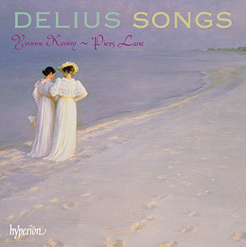 Album cover with two women in white dresses on a beach, pastel title text.