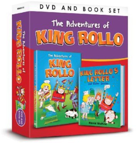 "Purple and red box set with two children's books and DVD."