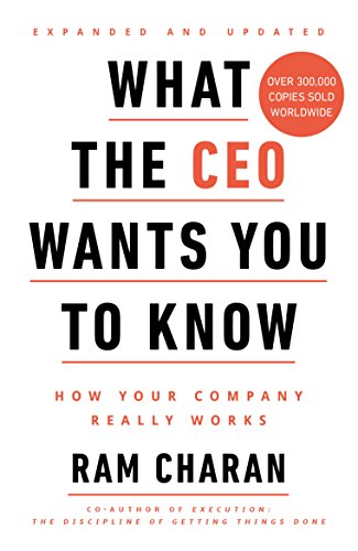 The image depicts a book cover. Alt text: Book cover with title "What the CEO Wants You to Know" by Ram Charan.