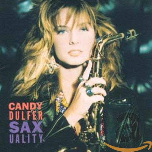 Album cover of Candy Dulfer's "Saxuality" featuring a blonde woman holding a saxophone.