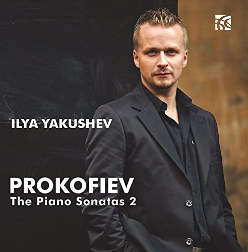 Man in black suit on CD cover with white text "Ilya Yakushev Prokofiev The Piano Sonatas 2".