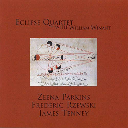 Red album cover with medieval moon diagram and artist names.
