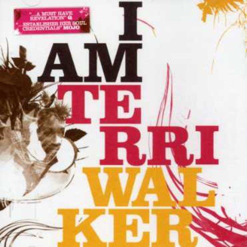 "CD cover with 'I Am Terri Walker' in bold, multicolored text on a white background."