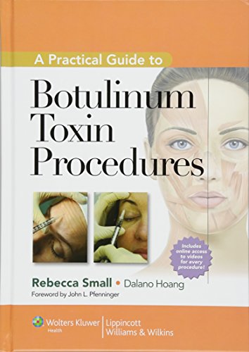 Book cover with title "Botulinum Toxin Procedures" and images of injections and a woman's face.