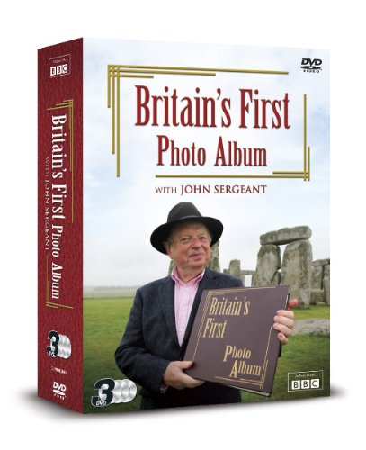 DVD case for "Britain's First Photo Album" with man holding a photo album.