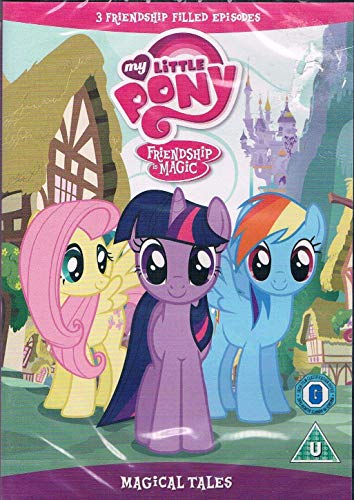 "My Little Pony DVD cover featuring three cartoon ponies in front of a castle."