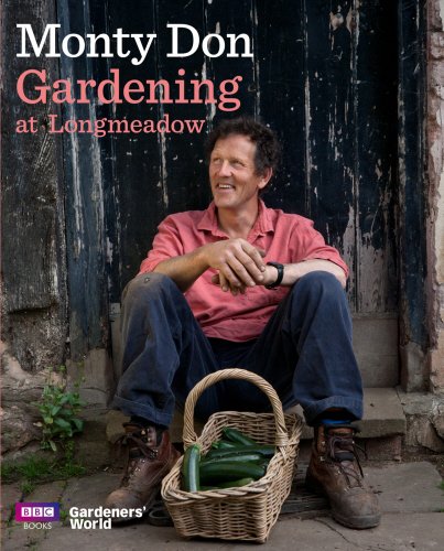 "Book cover featuring Monty Don sitting with a basket of courgettes."