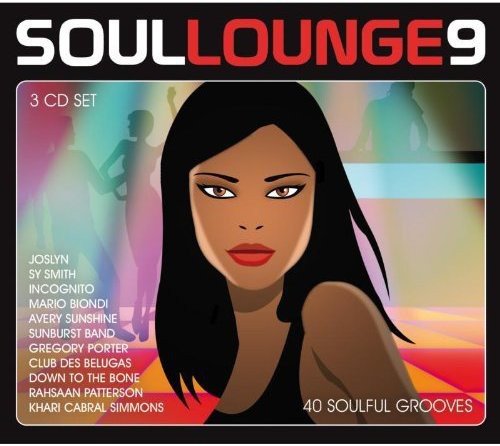 "CD cover art for Soul Lounge 9, featuring a cartoon woman with dark hair."