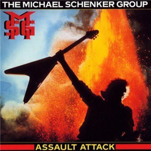 "Album cover with silhouette of man holding guitar, erupting volcano in the background."