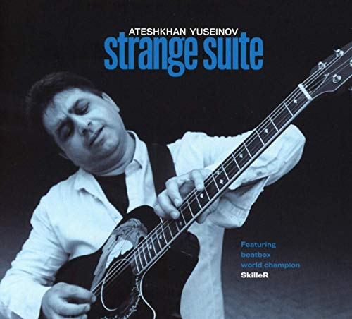 Man playing guitar on a CD cover with "strange suite" text.