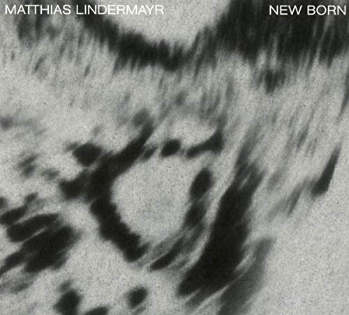 "Album cover with abstract black and white design, artist and title in white text."