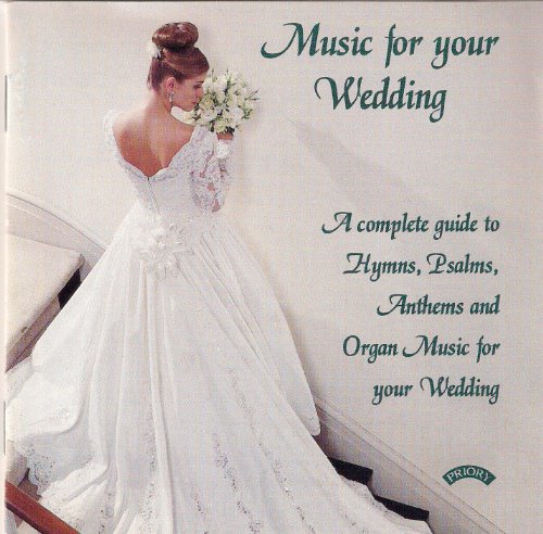"CD cover featuring a bride in white wedding dress holding flowers on staircase."