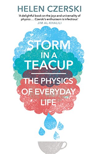 "Book cover with colorful cloud and teacup, titled 'Storm in a Teacup' by Helen Czerski."