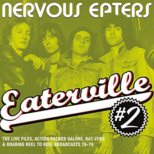Vinyl album cover with "Nervous Eaters" and "Eaterville #2" text, featuring four men.