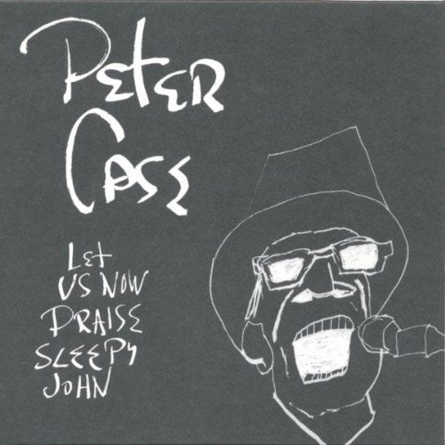 Album cover with white drawing of a man on a gray background.