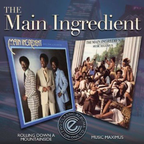 "CD cover featuring two album artworks for 'The Main Ingredient' on a blue background."