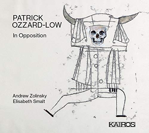 "CD cover with a sketch of a person in a horned, skull-faced costume."