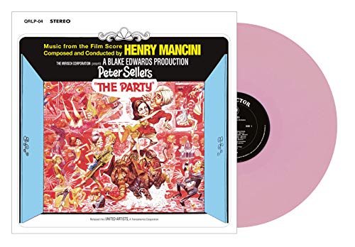 "Pink vinyl record sleeve with cartoon cover art and black header with yellow and white text."