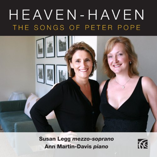 CD cover featuring two women in black, titled "Heaven-Haven: The Songs of Peter Pope".