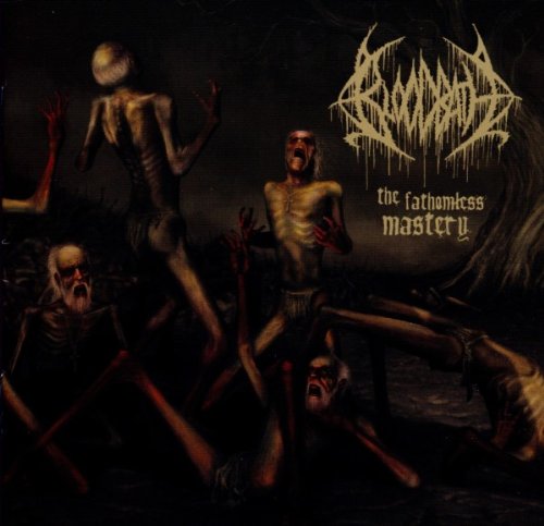 "Album cover art featuring multiple skeletons in a dark, eerie environment with twisted tree roots."