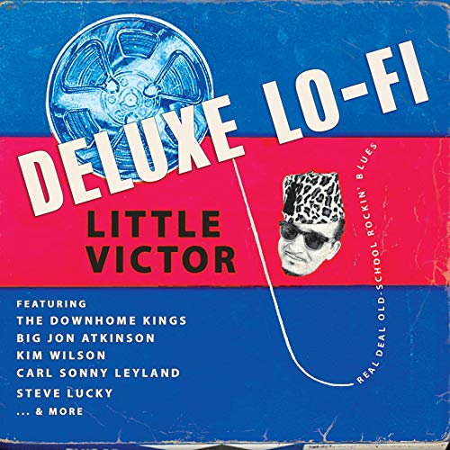 "Blue and red vinyl album cover with 'Little Victor' and 'Deluxe Lo-Fi' text."