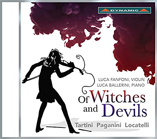 "CD cover featuring a silhouette of a woman playing the violin, with dark red splatters."