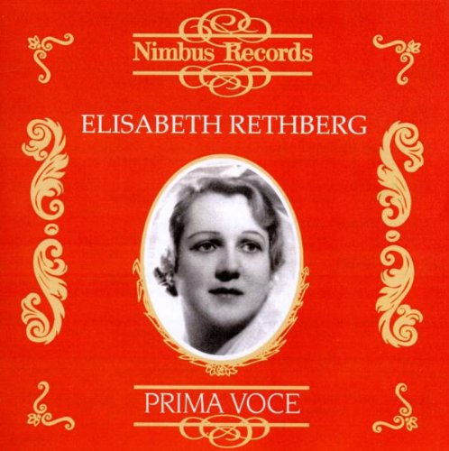 Red album cover with gold accents and a black-and-white portrait of Elisabeth Rethberg.