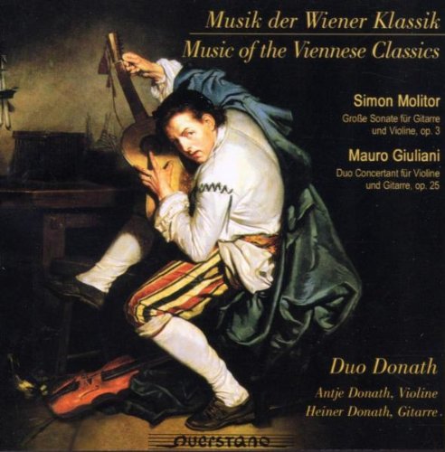 CD cover with a man embracing a lute, gold text, and "querstand" logo.