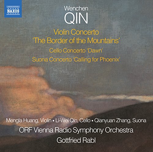 A CD cover featuring a painting of a mountain landscape with text overlay.