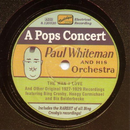 Vinyl record label for "A Pops Concert" by Paul Whiteman and his Orchestra.