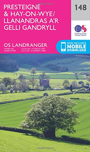 Landranger (148) Presteigne & Hay-on-Wye / Llanandras ar Gelli Gandryll (OS Landranger Map)