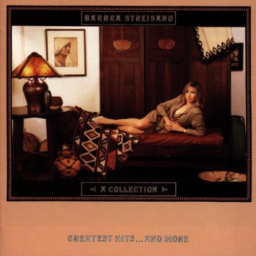 "CD cover featuring Barbra Streisand reclining on a bed in a vintage bedroom."