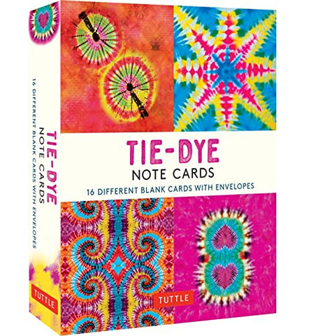 Tie-Dye Note Cards: 16 Different Blank Cards & 17 Envelopes: 16 Different Blank Cards with 17 Patterned Envelopes