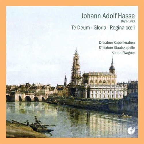 "CD cover with a river scene and old European buildings, orange border."