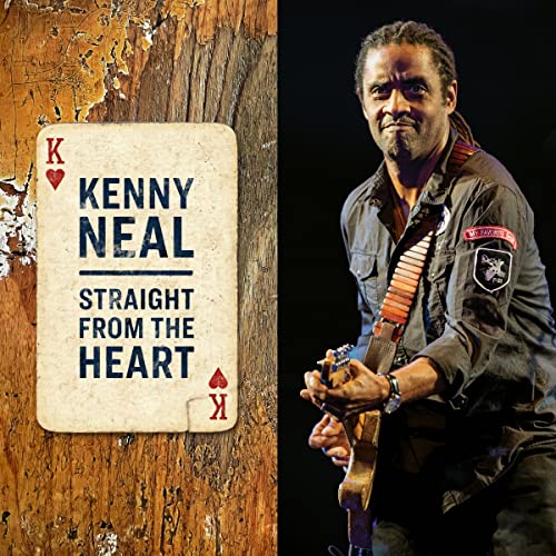 CD cover featuring Kenny Neal with a playing card and guitar.
