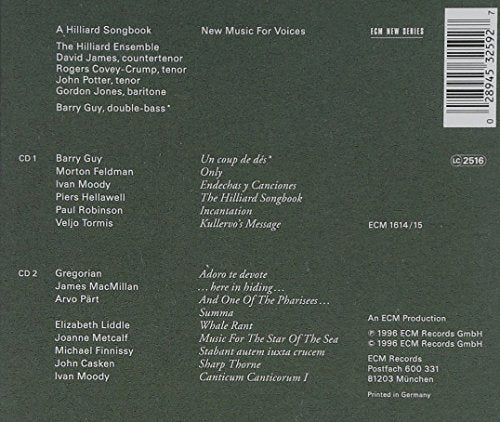 A green CD cover with white and black text listing composer names.