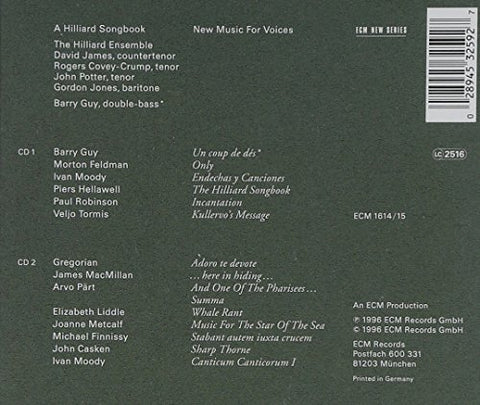 Morton Feldman - A Hilliard Songbook - New Music for Voices [CD]