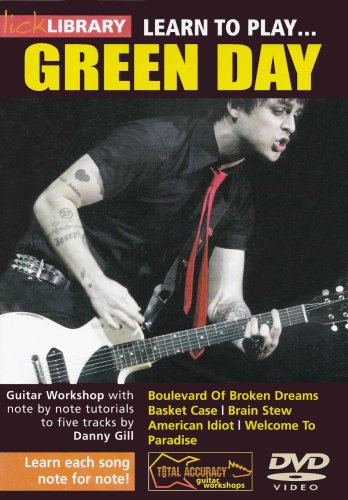DVD cover featuring a man playing guitar with "Green Day" written in yellow.