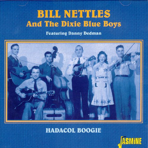 "Blue-toned album cover with monochrome band photo, yellow and white text, and 'Jasmine' logo."