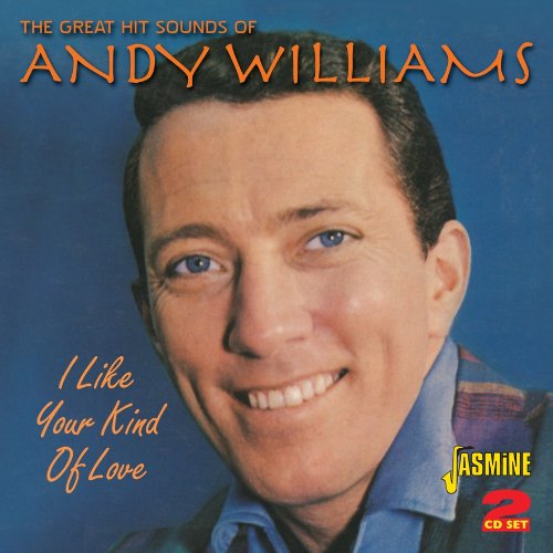"CD cover featuring a smiling portrait of Andy Williams against a blue background."