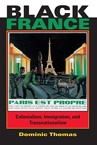 Book cover with "Black France" title, Eiffel Tower illustration, and subtitle "Colonialism, Immigration, and Transnationalism".