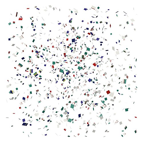 The image depicts a vinyl record with a white background and multicolored confetti. Alt text: Vinyl record titled "Ben Zimmerman - The Baltika Years" surrounded by multicolored confetti.