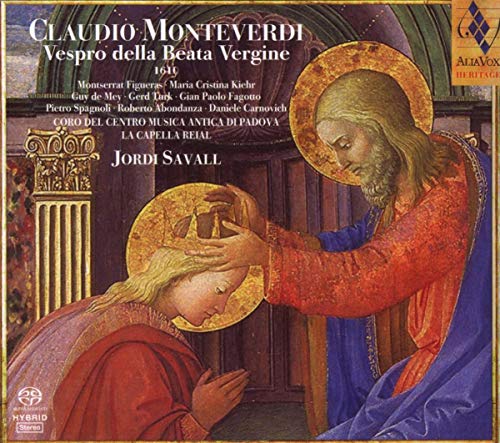 "CD cover featuring a Renaissance painting of a man blessing a kneeling woman."