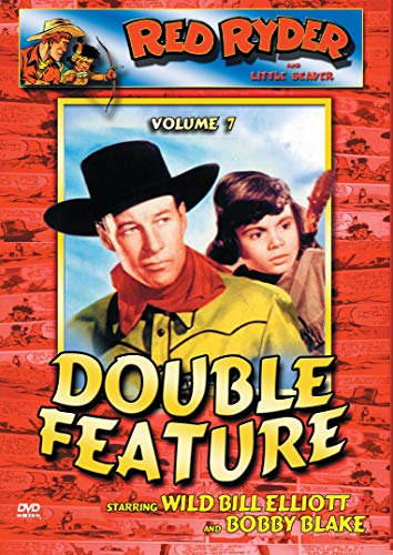 DVD cover for "Red Ryder Western Double Feature Vol 7" with cowboy image and red background.