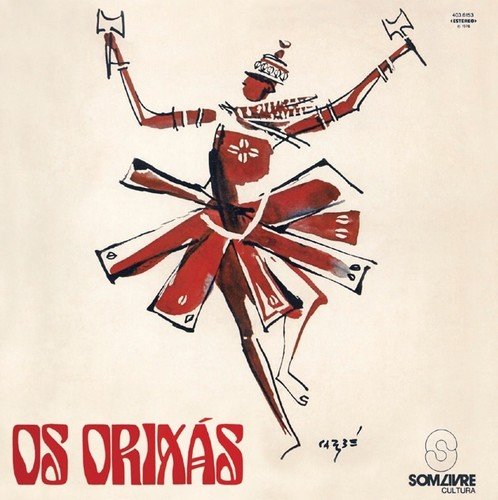 The image depicts a vinyl record cover featuring a red figure in a dynamic pose.