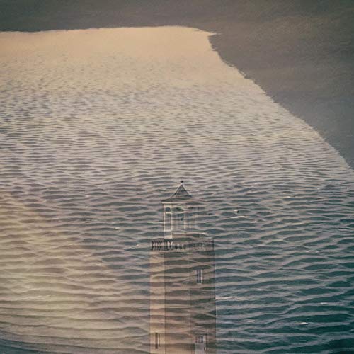 A CD case with a serene lighthouse image on a rippled water background.